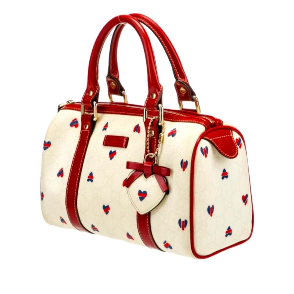 Gucci Red and White Satchel Bag